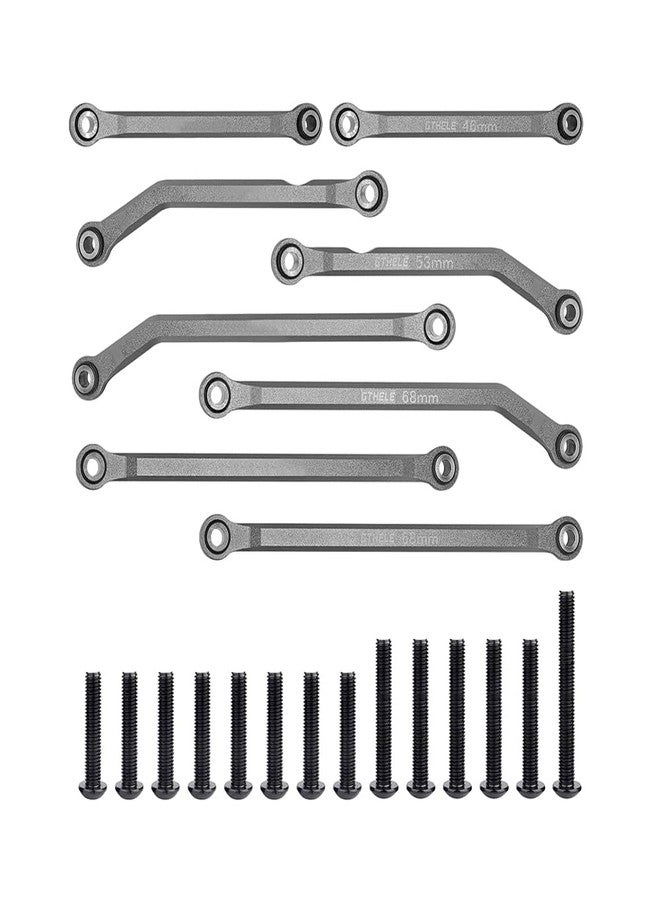 GTHELE High Clearance 4 Links Set Aluminum Linkage for Traxxas 1/18 TRX4M Upgrade Parts RC Crawler Car (Titanium) - Image 1